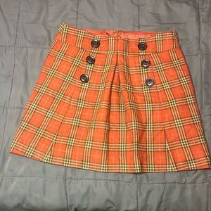 Plaid flannel skirt
